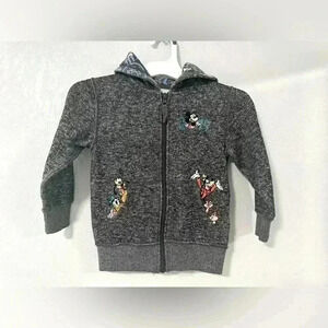Kids Disney Mickey Mouse Chip Dale Goofy Donald 2019 Zip Up Hoodie Jacket sz 4